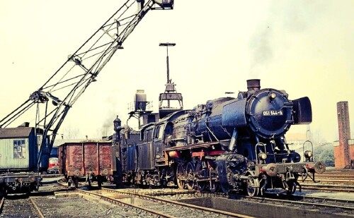 Bekohulngskran Emden Bahnhof 1975 BW Dampflokomotiven Bekohlungsanlage Kran BR 51 544 (1)