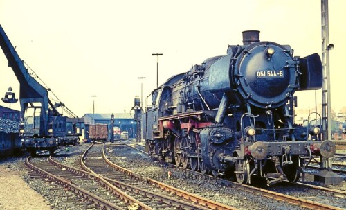 Bekohulngskran Emden Bahnhof 1975 BW Dampflokomotiven Bekohlungsanlage Kran BR 51 544 (2)