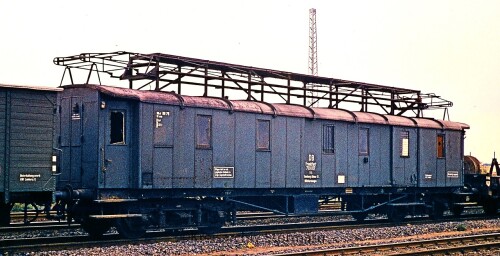 1967 preußischer Behelfswagen Elektrifizierung Hittfeld Hbf