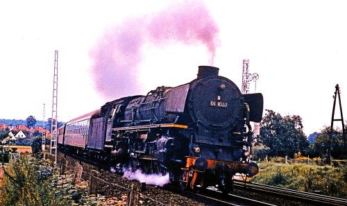 BR 01 1057 Hittfeld 1967 Elektrifizierung der Strecke