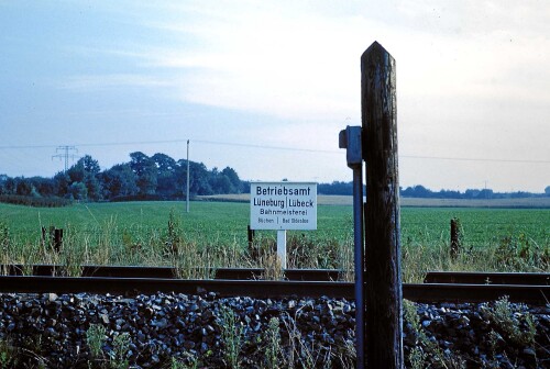 Bahnmeisterei Beriebsamt Grenzschild Büchen Bad Oldesloe Bahnhof Kastorf Kaiserbahn 1971