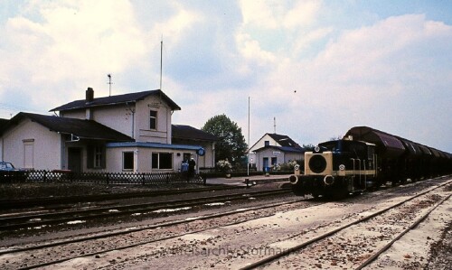 Wahlstedt Fahrenkrug Bahnhof 1979 Rangierarbeiten BR 323 Köf III (2)