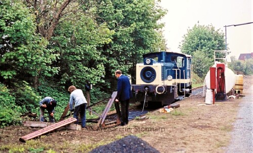 Wahlstedt Fahrenkrug Bahnhof 1979 Rangierarbeiten BR 323 Köf III (5)