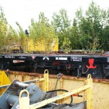 DB_Bagger_Schiene_Schienenbagger_Schwarzenbek_Bahnhof_Tausch_Weichen_Bauzug_2024_Okt_Streckenerneuerung-5