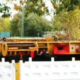 DB_Bagger_Schiene_Schienenbagger_Schwarzenbek_Bahnhof_Tausch_Weichen_Bauzug_2024_Okt_Streckenerneuerung-7