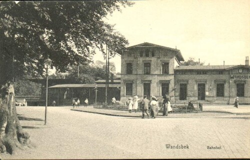 Bahnhof wandsbek Gartenstedt 1913 Lübeck Büchener Eisenbahngesellschaft LBE historische Aufnahme B