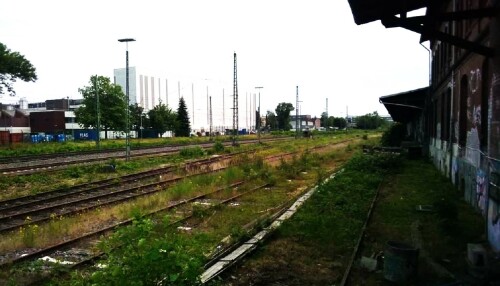 Wandsbek Gartenstadt Güterbahnhof Güterschuppen 2022 Juni (2)