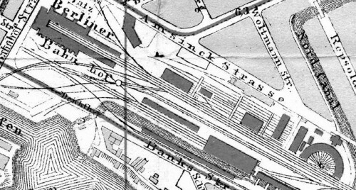 a 1884 Bahnstrecken Bahnkarte historische Landkarte Norddeutschland Hamburg Lübeck LBE (2)