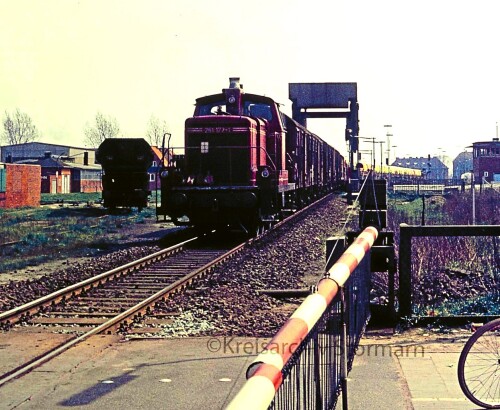 Bahnhof Emden BR 261 Schwenk Brücke 1977