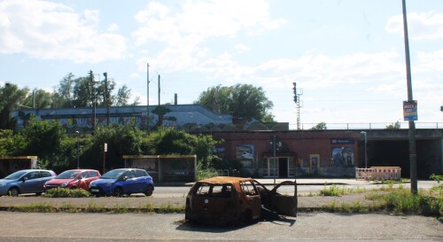 Maschen Bahnhof bunter Bahnhof Golf 3 abgebrannt ausgebrannt 2024 Mai (1)