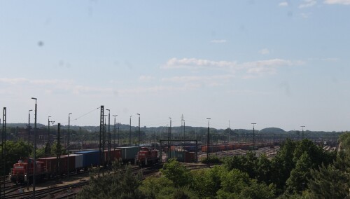 Maschen Gbf Güterbahnhof Ablaufberg BR 290 BR290 V90 Güterwaggon DB AG 2024 Mai (10)