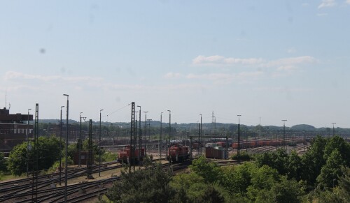 Maschen Gbf Güterbahnhof Ablaufberg BR 290 BR290 V90 Güterwaggon DB AG 2024 Mai (11)