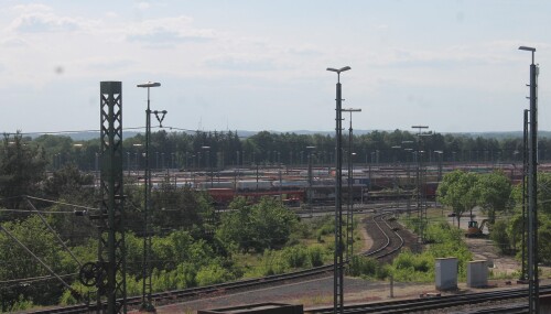 Maschen Gbf Güterbahnhof Ablaufberg BR 290 BR290 V90 Güterwaggon DB AG 2024 Mai (2)