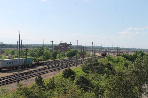 Maschen Gbf Güterbahnhof Ablaufberg BR 290 BR290 V90 Güterwaggon DB AG 2024 Mai (6)