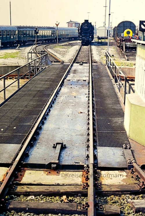 Norddeich Hbf Drehscheibe 1975 DB Deutsche Bundesbahn a