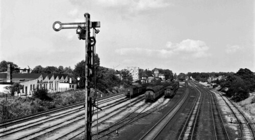 Ahrensburg_Bahnhof_Abstellgleise_Vorortzüge_1960_Naverkehr