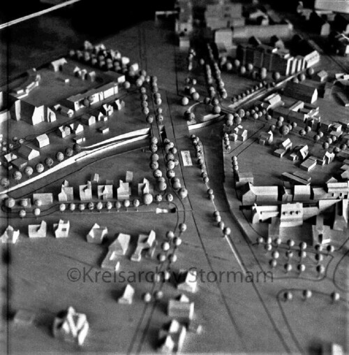 Ahrensburg 1983 Holzmodell Stadtplanungaa