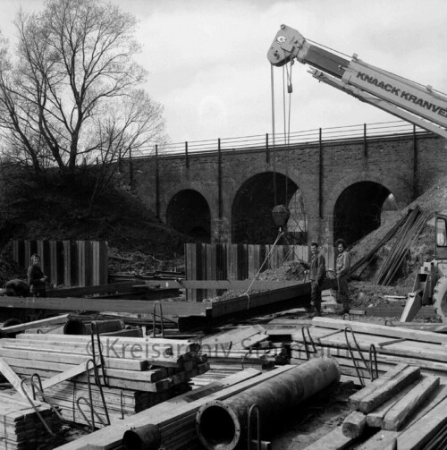 Ahrensburg 1971 Viadukt Ostring Aue Ausbau bis 1972 (5)