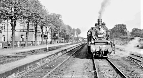 BR_78_203_Bargteheide_Bahnhof_1958_Vogelfluglinie_Dampflok