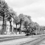 BR_78_alte_Preusenwagen_Eilzug_Bargteheide_Bahnhof_1958-1
