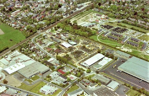 bargteheide Industriegebiet Luftbild 1981 Bahnhof