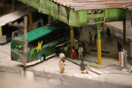 Miniaturwunderland Miwula Brasilien Brasilia in the streets of Rio de Janeiro a Busbahnhof (3)