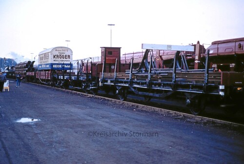 Flachwagen offene Güterwagen DRG Landesbahnen 1985 Bochum Dahlhausen BW Tag der offenen Tür a