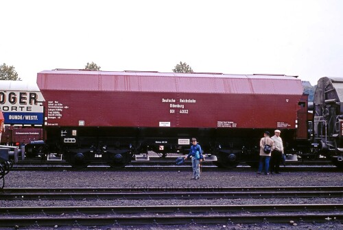 Spezialwaggon offene Güterwagen DRG Landesbahnen 1985 Bochum Dahlhausen BW Tag der offenen Tür a