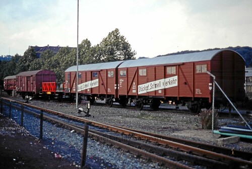 Stückgut Schnellverkehr gedeckte Güterwagen 1985 Bochum Dahlhausen BW Tag der offenen Tür a