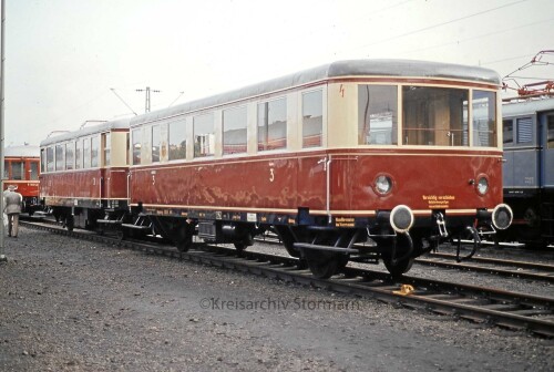 DRG BR 135 VT 70 DR 186 CSD M 140 Schienenbus Bochum Dahlhausen BW Tag der offenen Tür 1985 a