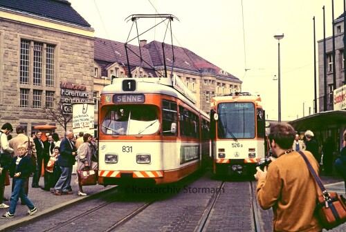 Bielefeld Straßenbahn Linie 1 Senne Linie 2 Milse 1984 Hauptbahnhof
