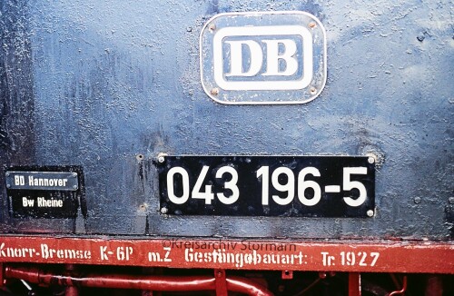 BR 043 196 Hauptbahnhof Dortmund Hbf 1977 Haauptbahnhof BW Rheine Bd Hannover (3)