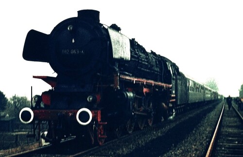 BR 012 063 Deutsche Bundesbahn 1973 Dransfeld Bahnhof Dampflok (2)