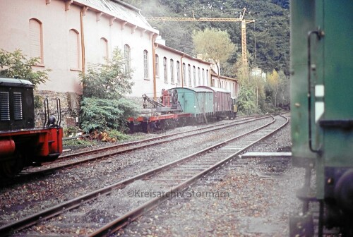 Essen Kupferdreh Bahnhof Güterwagen 1985