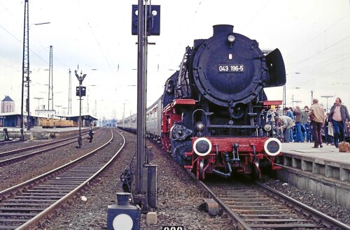 Hamm Hauptbahnhof 1983 BR 043 196 Ende Dampflokära Deutsche Bundesbahn DB