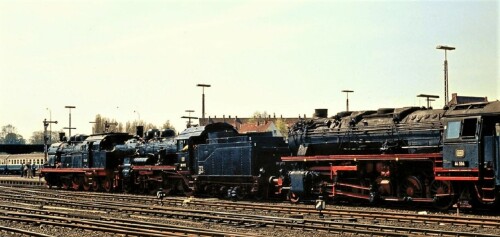 BR 078 BR 044 BR 038 Lübeck Dampfzug Dampflok Hauptbahnhof 1980