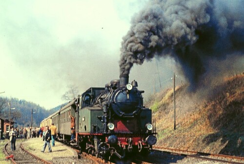 BR 80 H0 J51 C Krupp 2491 Typ Gladbeck Brochterbeck Bahnhof 1974 Mevissen 4 Dampflok TWE Teuteburger