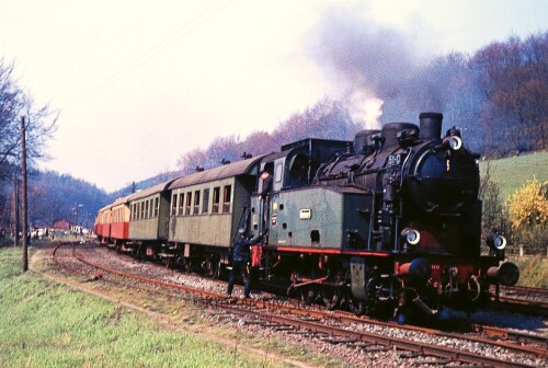BR 80 H0 J51 C Krupp 2491 Typ Gladbeck Brochterbeck Bahnhof 1974 Mevissen 4 Dampflok TWE Teuteburger