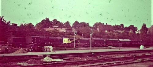 Bauzug 60er Jahre Lübeck Bahnhof Hbf 1965 Hauptbahnhof (2)
