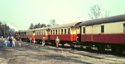 Dörenthe Bahnhof 1974 Mevissen 4 Dampflok TWE Teuteburger Wald Eisenbahn