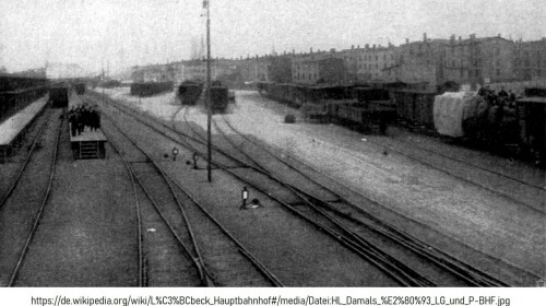 Lübeck1908 neuer Hauptbahnhof lbe Lübeck Büchener Eisenbahn Gesellschaft (2)