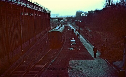 Lübeck Hauptbahnhof Personnenwaggons historisch 1971