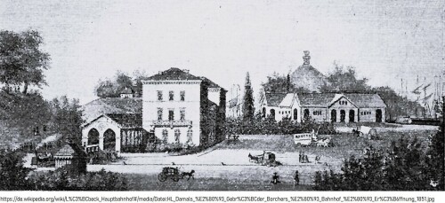 Lübeckalter Hauptbahnhof lbe 1853 altes Bild