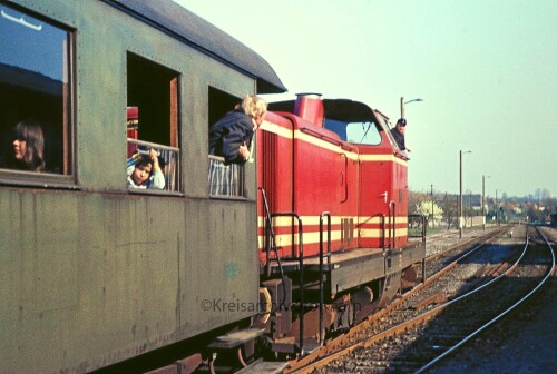 Tecklenburg Bahnhof 1974 V 132 Sonderzug TWE Teuteburger Wald Eisenbahn