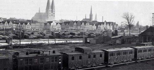 Alter Bahnhof LBE Lübeck Büchener Eisenbahn Länderbahn Epoche 1 Lübeck historische Aufnahme Holstent