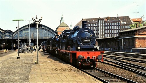 BR 078 468 Interzonenzug Lübeck Huptbahnhof Fahrzeugschau show 1972