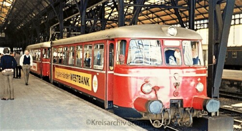 MAN Schienenbus Lübeck Hauptbahnhof Zonenzug 1973
