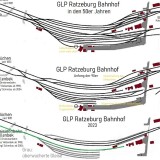 Ratzeburg_Bahnhof_Gleisplan_GLP_50er_90er_Jahre_2023_Regionalzug_Eilzug_DB_Kaiserbahn_Lubeck_Buchener_Eisenbahn_LBE