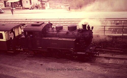 Kleinenbremen Bahnhof Dampflok 1966 Mindener Kreiseisenbahn Lokschuppen