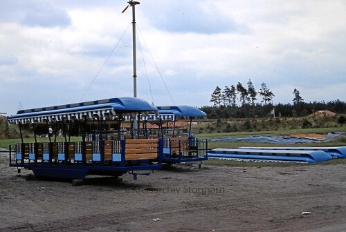 Heidepark Dampflok 1979 Soltau Heide Park Personenwagen blau#